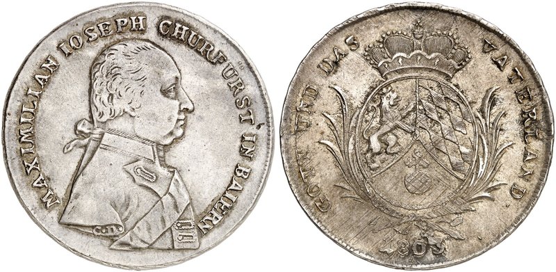 BAYERN. Maximilian IV. (I.) Joseph, 1799-1825. Ein zweites Exemplar.
f. vz