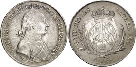 BAYERN. Maximilian IV. (I.) Joseph, 1799-1825. Konventionstaler 1803.
Thun 38, Dav. 546, AKS 9 min. justiert, ss