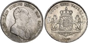 BAYERN. Maximilian IV. (I.) Joseph, 1799-1825. Konventionstaler 1808.
Thun 43, AKS 48, J. 13 min. justiert, vz - prfr