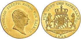 BAYERN. Maximilian IV. (I.) Joseph, 1799-1825. Dukat 1814.
Friedb. 265, D. S. 17, AKS 38, J. 112, Schlumb. 57 Gold f. vz / vz