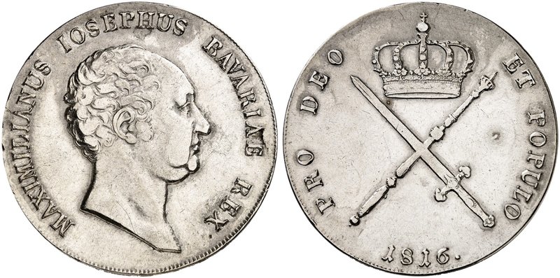 BAYERN. Maximilian IV. (I.) Joseph, 1799-1825. Kronentaler 1816.
Thun 44, AKS 4...