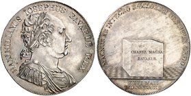 BAYERN. Maximilian IV. (I.) Joseph, 1799-1825. Konventionstaler 1818, "NEUE VERFASSUNG".
Thun 45, AKS 59, J. 15 vz
