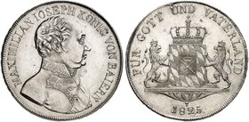 BAYERN. Maximilian IV. (I.) Joseph, 1799-1825. Konventionstaler 1825.
Thun 46, AKS 49, J. 16 vz+
