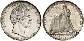 BAYERN. Ludwig I., 1825-1848. Geschichtstaler 1825, "REGIERUNGSANTRITT".
Thun 49, AKS 112, J. 31 vz