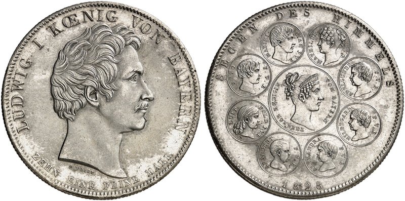 BAYERN. Ludwig I., 1825-1848. Ein viertes Exemplar.
vz