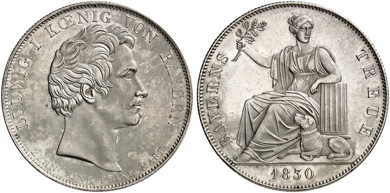 BAYERN. Ludwig I., 1825-1848. Ein zweites Exemplar.
vz