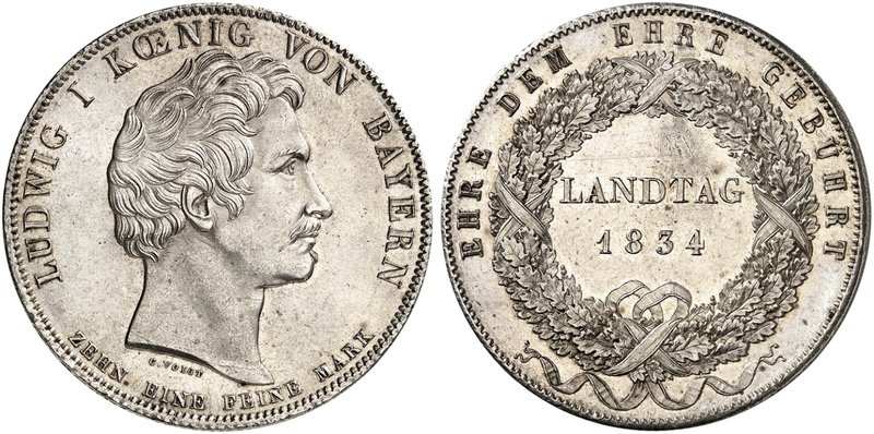 BAYERN. Ludwig I., 1825-1848. Ein zweites Exemplar.
f. St