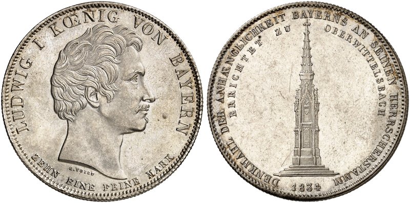 BAYERN. Ludwig I., 1825-1848. Ein zweites Exemplar.
vz