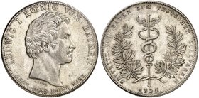 BAYERN. Ludwig I., 1825-1848. Geschichtstaler 1835, "ZOLLVEREIN".
Thun 65, AKS 132, J. 47 f. vz