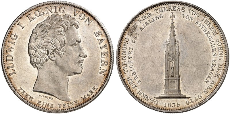 BAYERN. Ludwig I., 1825-1848. Ein zweites Exemplar.
vz+