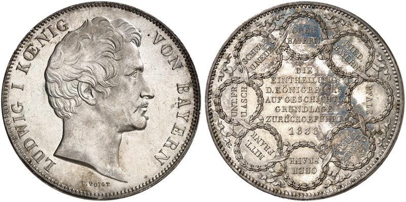 BAYERN. Ludwig I., 1825-1848. Ein zweites Exemplar.
schöne Patina, vz - St