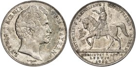BAYERN. Ludwig I., 1825-1848. Geschichtsdoppeltaler 1839, "REITERSÄULE MAXIMILIAN'S I.".
Thun 77, AKS 100, J. 68 ss+