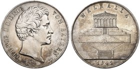 BAYERN. Ludwig I., 1825-1848. Geschichtsdoppeltaler 1842, "WALHALLA".
Thun 80, AKS 103, J. 71 vz