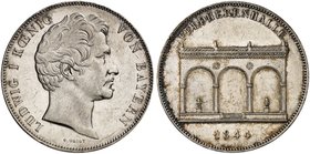 BAYERN. Ludwig I., 1825-1848. Geschichtsdoppeltaler 1844, "FELDHERRNHALLE".
Thun 83, AKS 106, J. 74 kl. Kr., ss - vz