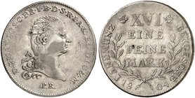 BERG. Maximilian Joseph, Kurfürst von Bayern, 1799-1806. Taler 1804.
Thun 108, AKS 1, J. 163, Witt. 2611, Hahn 441 ss