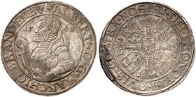 BRANDENBURG - FRANKEN. Albrecht, "der Jüngere", 1543-1557. Ein zweites, ähnliches Exemplar.
Dav. 8969, v. Schr. 748, Slg. Wilm. 476 l. Belag, kl. Sfr...