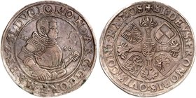 BRANDENBURG - FRANKEN. Georg Friedrich I., 1543-1603. Taler 1560, Jägerndorf.
Dav. 9323, v. Schr. - , vgl. 1015 kl. Sfr., ss