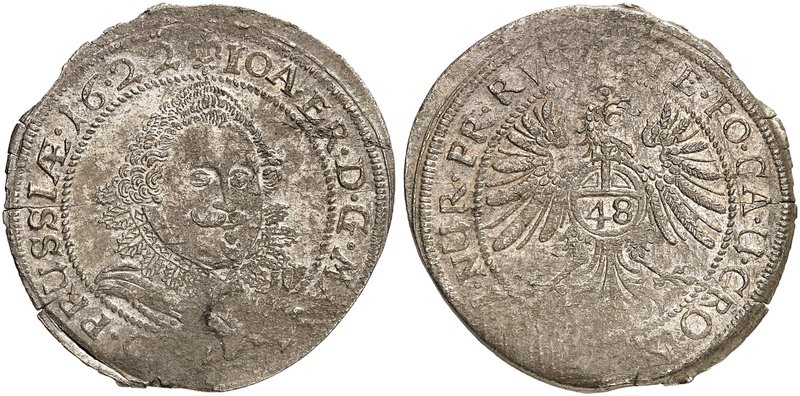 BRANDENBURG - ANSBACH. Joachim Ernst, 1603-1625. Kipper-48 Kreuzer 1622, Fürth....