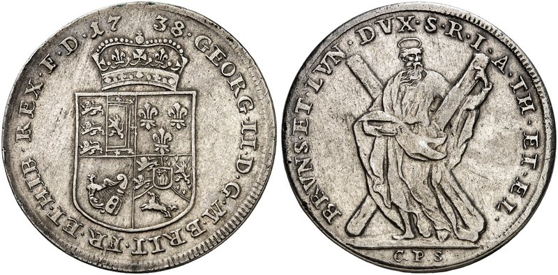BRAUNSCHWEIG - CALENBERG - HANNOVER. Georg II., 1727-1760. Taler 1738, Clausthal...