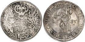 BRAUNSCHWEIG - WOLFENBÜTTEL. Julius, 1568-1589. Taler 1585, Goslar, "Lichttaler".
Dav. 9064, Welter 578 l. Prägeschwäche, ss+