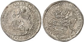BRAUNSCHWEIG - WOLFENBÜTTEL. Heinrich Julius, 1589-1613. Taler 1596, Goslar, "Lügentaler".
Dav. 9090, Welter 628 l. Prägeschwäche, ss+