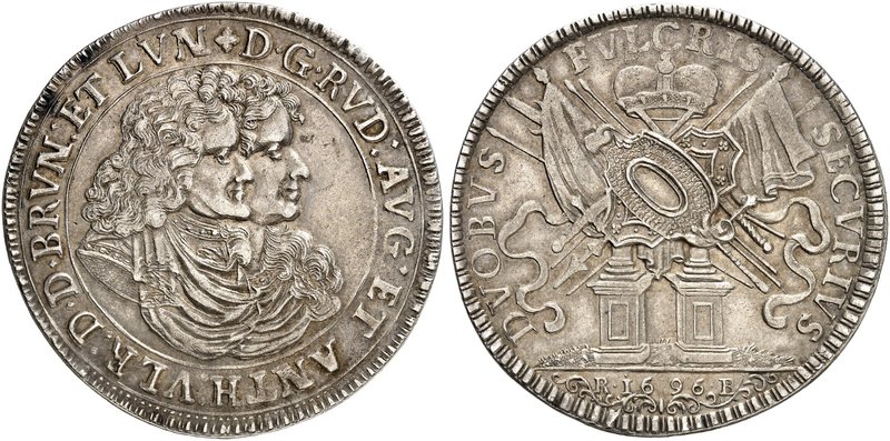 BRAUNSCHWEIG - WOLFENBÜTTEL. Rudolph August und Anton Ulrich, 1685-1704. Taler 1...