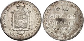 BRAUNSCHWEIG - WOLFENBÜTTEL. Karl Wilhelm Ferdinand, 1780-1806. Konventionstaler 1794, Braunschweig.
Dav. 2173, Welter 2903 min. justiert, vz - St