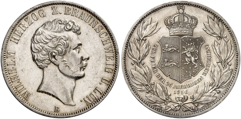 BRAUNSCHWEIG - WOLFENBÜTTEL. Wilhelm, 1831-1884. Ein zweites Exemplar.
ss - vz
