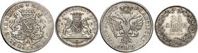 BREMEN. - Stadt. Lot von 2 Stück: 48 Grote 1753, mit Titel Franz I., 36 Grote 1864.
Dav. 320, Jungk 530, AKS 1, J. 21 ss+, vz
