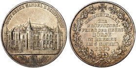 BREMEN. - Stadt. Taler 1864, "ERÖFFNUNG DER NEUEN BÖRSE".
Thun 125, AKS 15, J. 26 f. vz