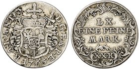 EICHSTÄTT. Raimund Anton, Graf von Strasoldo, 1757-1781. 20 Kreuzer 1765, Nürnberg.
Cahn 138 f. ss