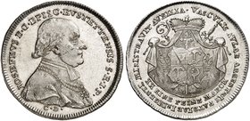 EICHSTÄTT. Joseph, Graf von Stubenberg, 1790-1802. 1/2 Konventionstaler 1796 (Chronogramm), München, Kontribution.
Cahn 150 Kr., ss - vz