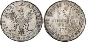 FRANKFURT. - Stadt. Konventionstaler 1796, Kontribution.
Dav. 2229, J. u. F. 965b vz