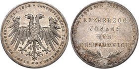 FRANKFURT. - Stadt. Doppelgulden 1848, "ERZHERZOG JOHANN".
Thun 135, AKS 39, J. 46 vz