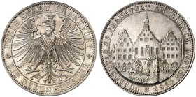 FRANKFURT. - Stadt. Vereinstaler 1863, "FÜRSTENTAG".
Thun 147, AKS 45, J. 52 winz. Rdf., vz