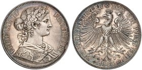 FRANKFURT. - Stadt. Vereinstaler 1865.
Thun 144, AKS 10, J. 42b schöne Patina, vz - St