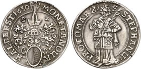 HALBERSTADT. - Domkapitel. Taler 1630.
Dav. 5349, Besser / Brämer / Bürger 45.59 Hksp., Felder l. geglättet, ss