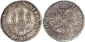 HAMBURG. - Stadt. Taler zu 32 Schilling 1636, mit Titel Ferdinand II.
Dav. 5365, Gaed. 468 Var. Rand l. befeilt, ss