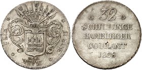 HAMBURG. - Stadt. 32 Schillinge 1808.
AKS 12, J. 38 f. vz
