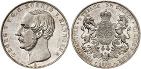 HANNOVER. Georg V., 1851-1866. Doppeltaler 1854 B.
Thun 173, AKS 142, J. 88 min. Rdf., vz
