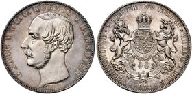 HANNOVER. Georg V., 1851-1866. Ein zweites Exemplar.
mit polierten Stempeln geprägt, f. St