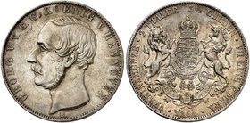 HANNOVER. Georg V., 1851-1866. Doppeltaler 1855 B.
Thun 173, AKS 142, J. 88 ss+