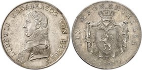 HESSEN - DARMSTADT. Ludwig X. (I.), 1790-1830. Kronentaler 1819.
Thun 192, AKS 71, J. 27 kl. Rdf., f. vz