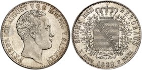 - ALBERTINISCHE LINIE. Friedrich August II., 1836-1854. Ausbeutekonventionstaler 1838.
Thun 320, AKS 98, J. 75 vz