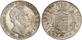 - ALBERTINISCHE LINIE. Friedrich August II., 1836-1854. Taler 1849 F.
Thun 325 F, AKS 99, J. 76 schöne Patina, vz