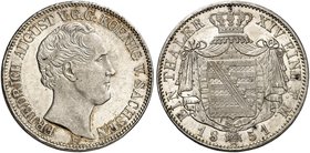 - ALBERTINISCHE LINIE. Friedrich August II., 1836-1854. Taler 1851 F.
Thun 327, AKS 101, J. 87 f. St