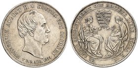 - ALBERTINISCHE LINIE. Friedrich August II., 1836-1854. Taler 1854, auf seinen Tod.
Thun 329, AKS 117, J. 94 f. vz