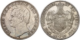 - ALBERTINISCHE LINIE. Johann, 1854-1873. Ein zweites Exemplar.
winz. Rdf., vz