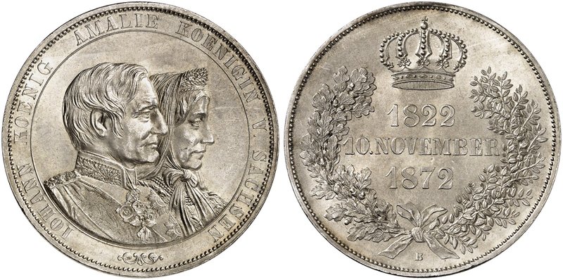 - ALBERTINISCHE LINIE. Johann, 1854-1873. Ein drittes Exemplar.
f. St
Sächsisc...