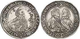 SACHSEN - ALTENBURG. Johann Philipp, Johann Wilhelm und Friedrich Wilhelm II., 1625-1632. Taler 1628, Saalfeld.
Dav. 7376, Schnee 288, Kernbach 11.2,...